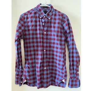 J. Crew slim fit gingham button down shirt